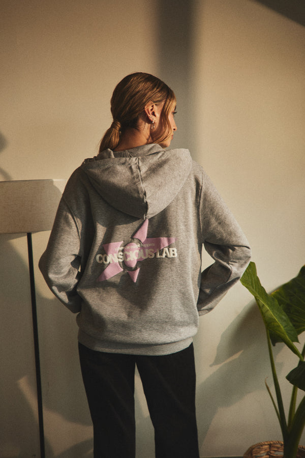 HOODIE CONSCIOUS LAB GRAY ♀