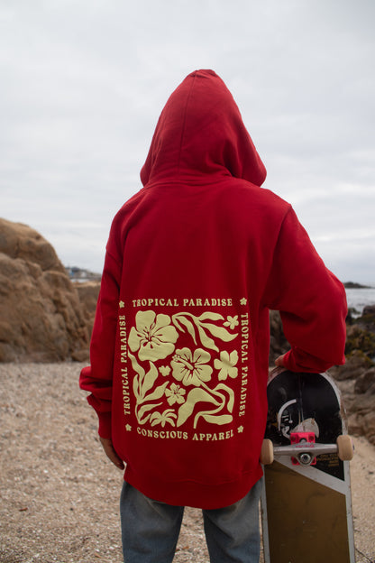 HOODIE TROPI PARADISE ROJO KIDS
