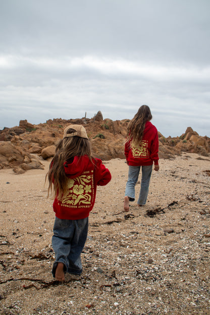 HOODIE TROPI PARADISE ROJO KIDS