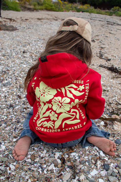 HOODIE TROPI PARADISE ROJO KIDS
