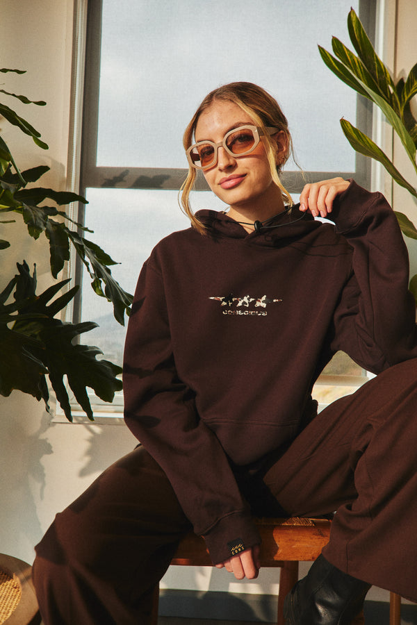 HOODIE STARS CAMO BROWN ♀