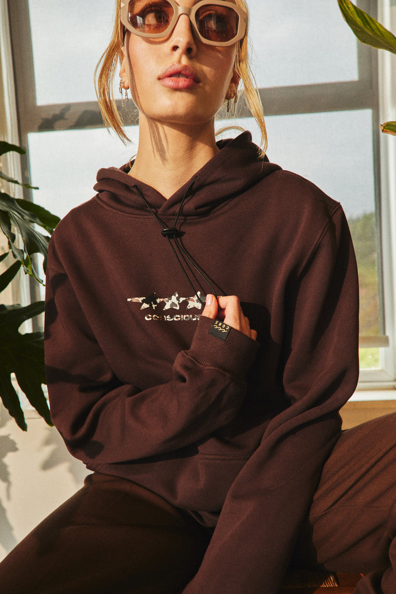 HOODIE STARS CAMO BROWN ♀