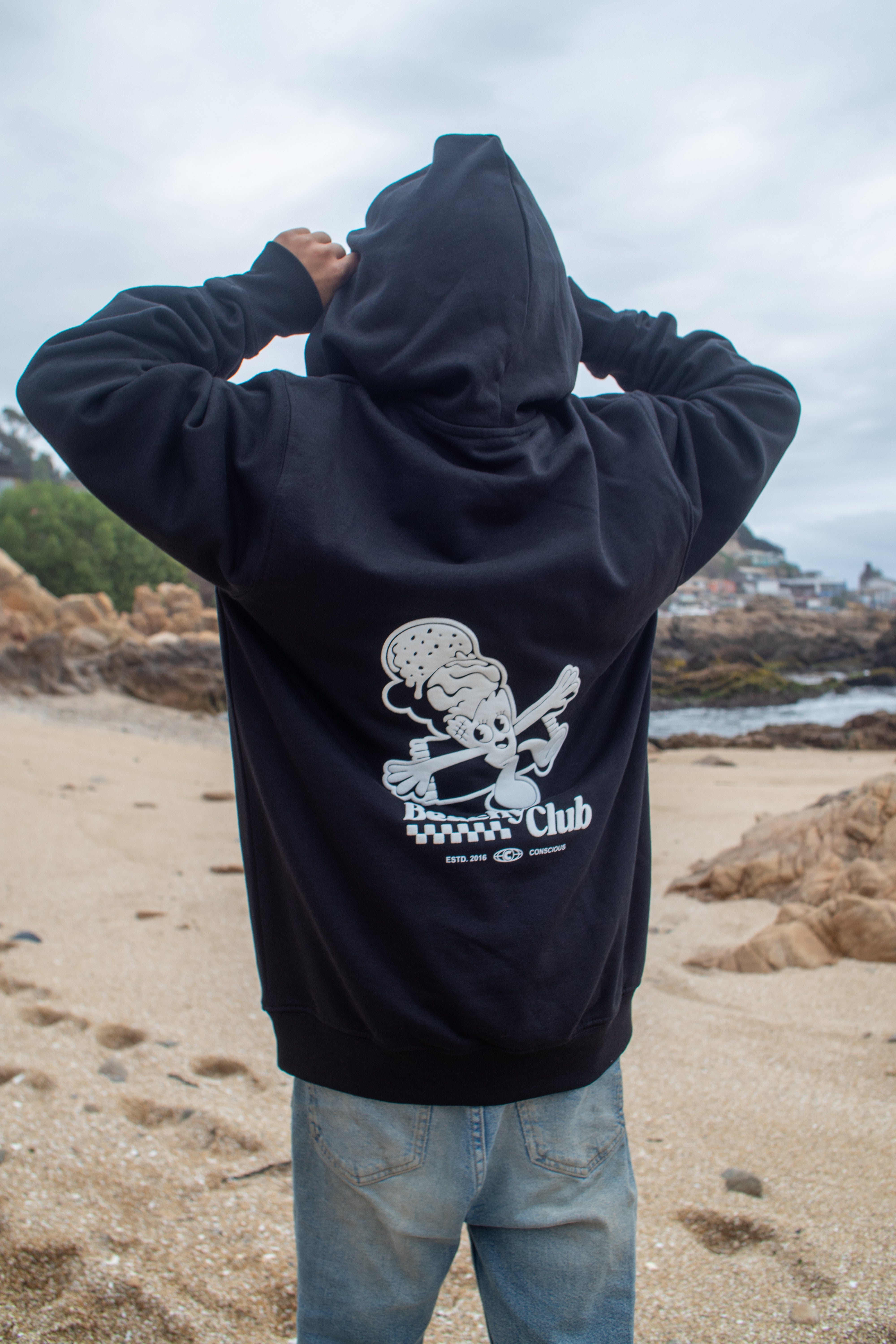 HOODIE BEACHY CLUB NEGRO KIDS
