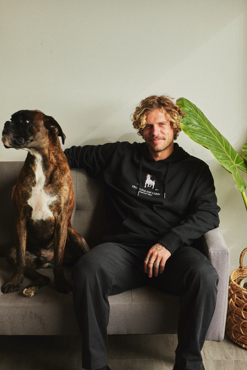 HOODIE TRUE LOVE DOG BLACK ♂
