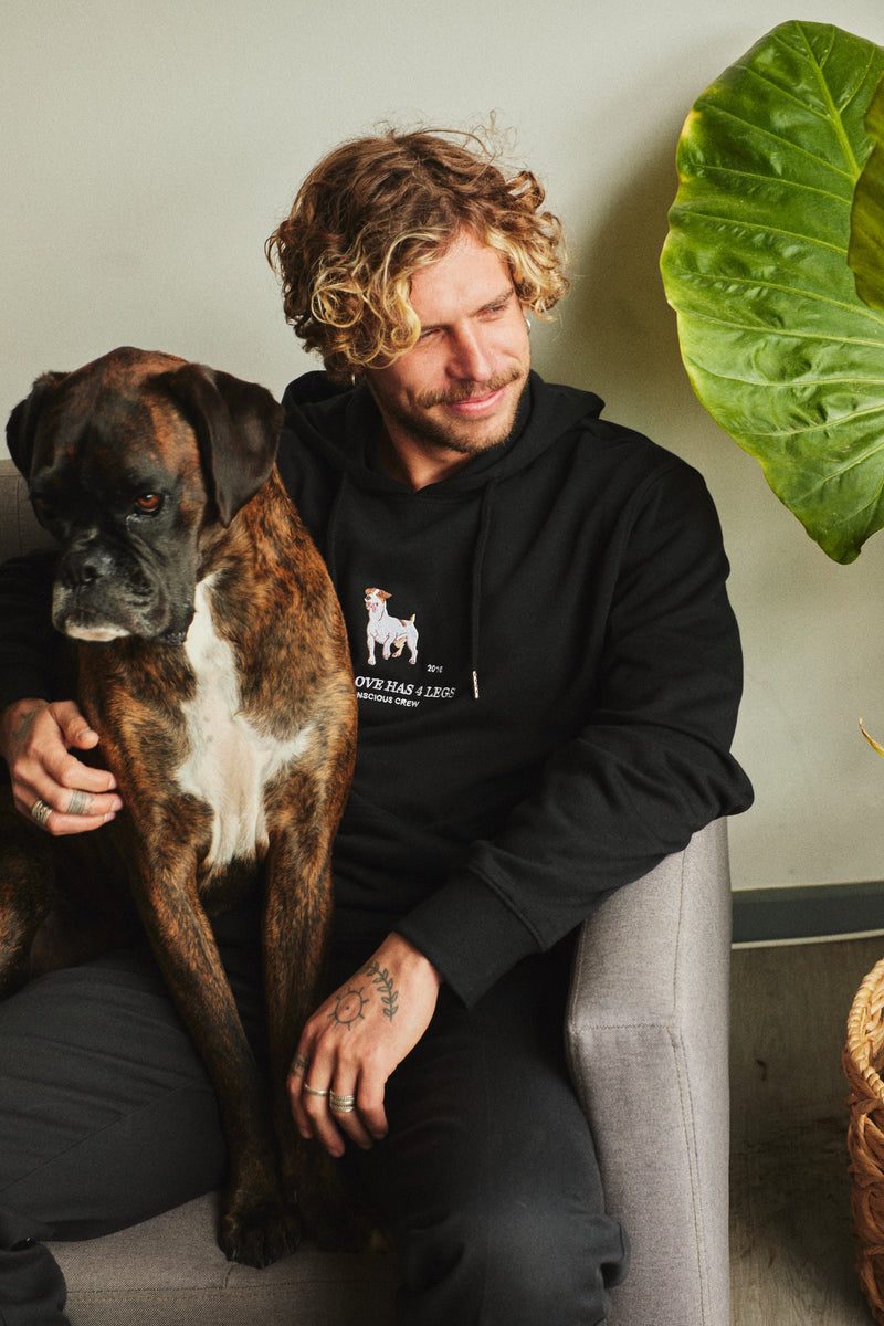 HOODIE TRUE LOVE DOG BLACK ♂