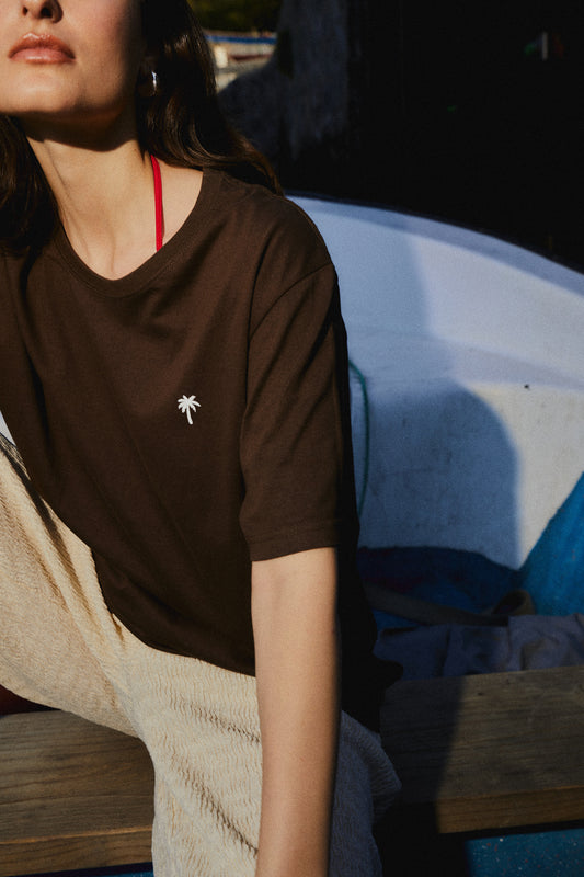 POLERA PALM TREE MOCCA ♀