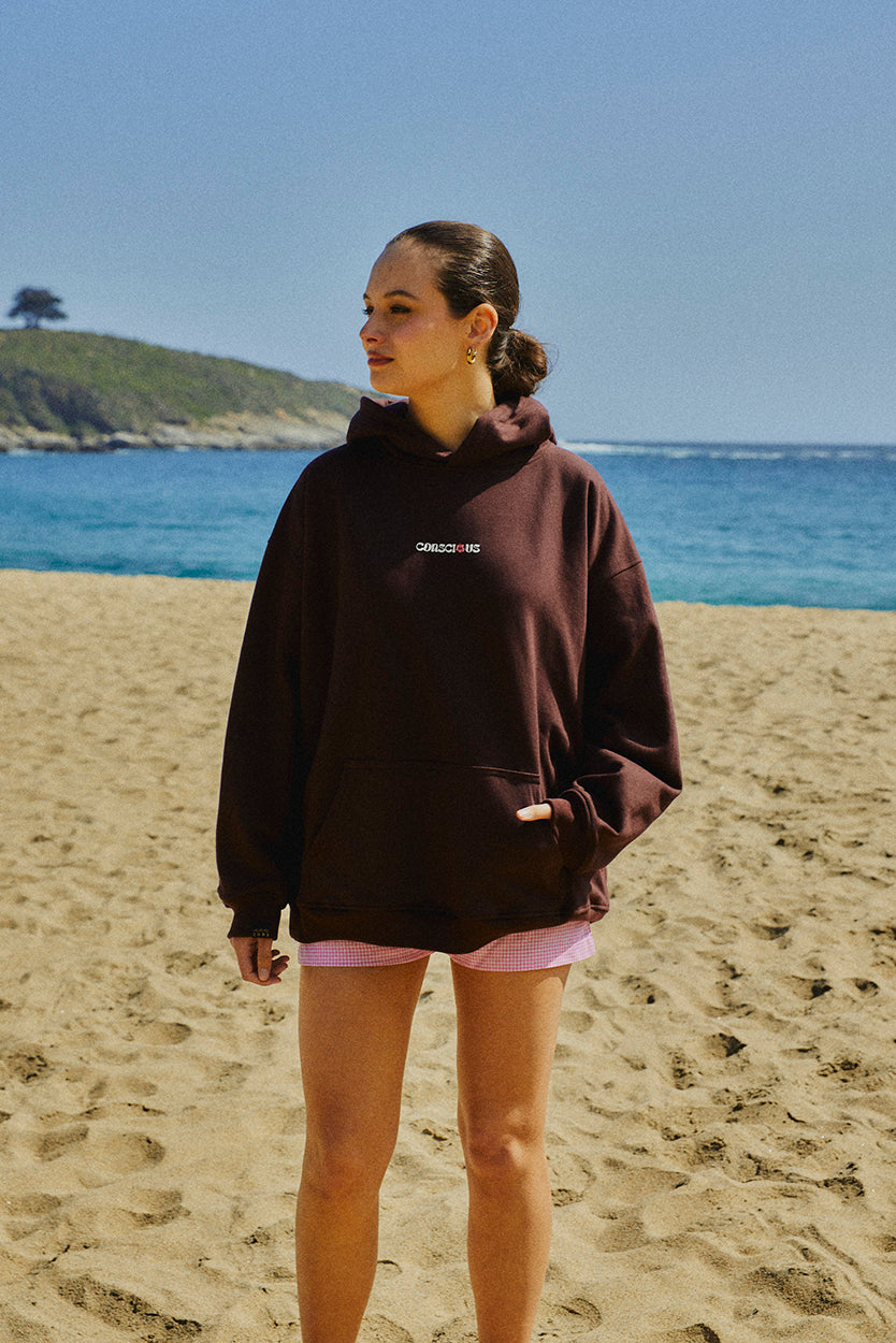 HOODIE TROPICONS MOCCA OVERSIZE ♀