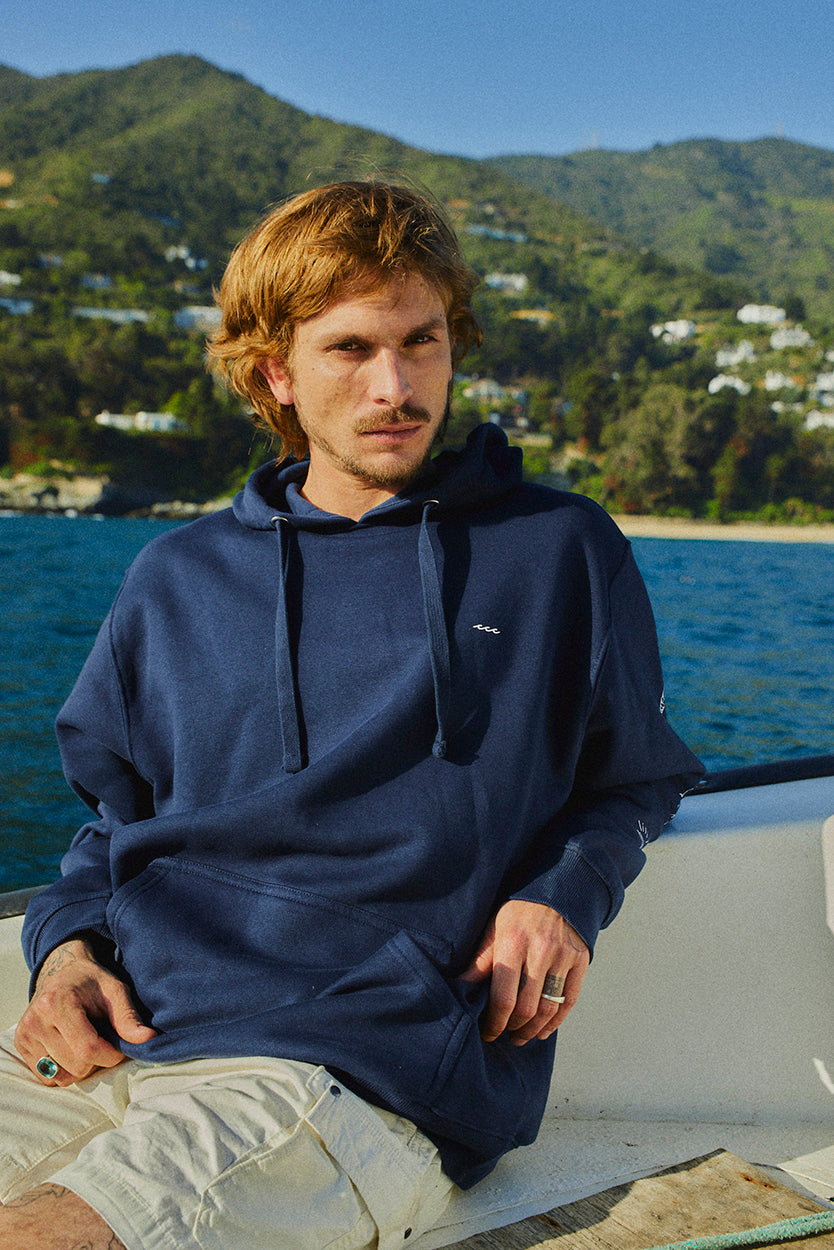 HOODIE SLEEVE BEACH DEEP BLUE
