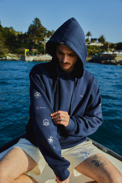 HOODIE SLEEVE BEACH DEEP BLUE ♂
