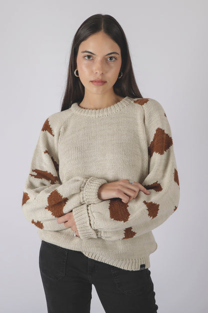 SWEATER RAGLAN ANIMAL CRUDO ♀