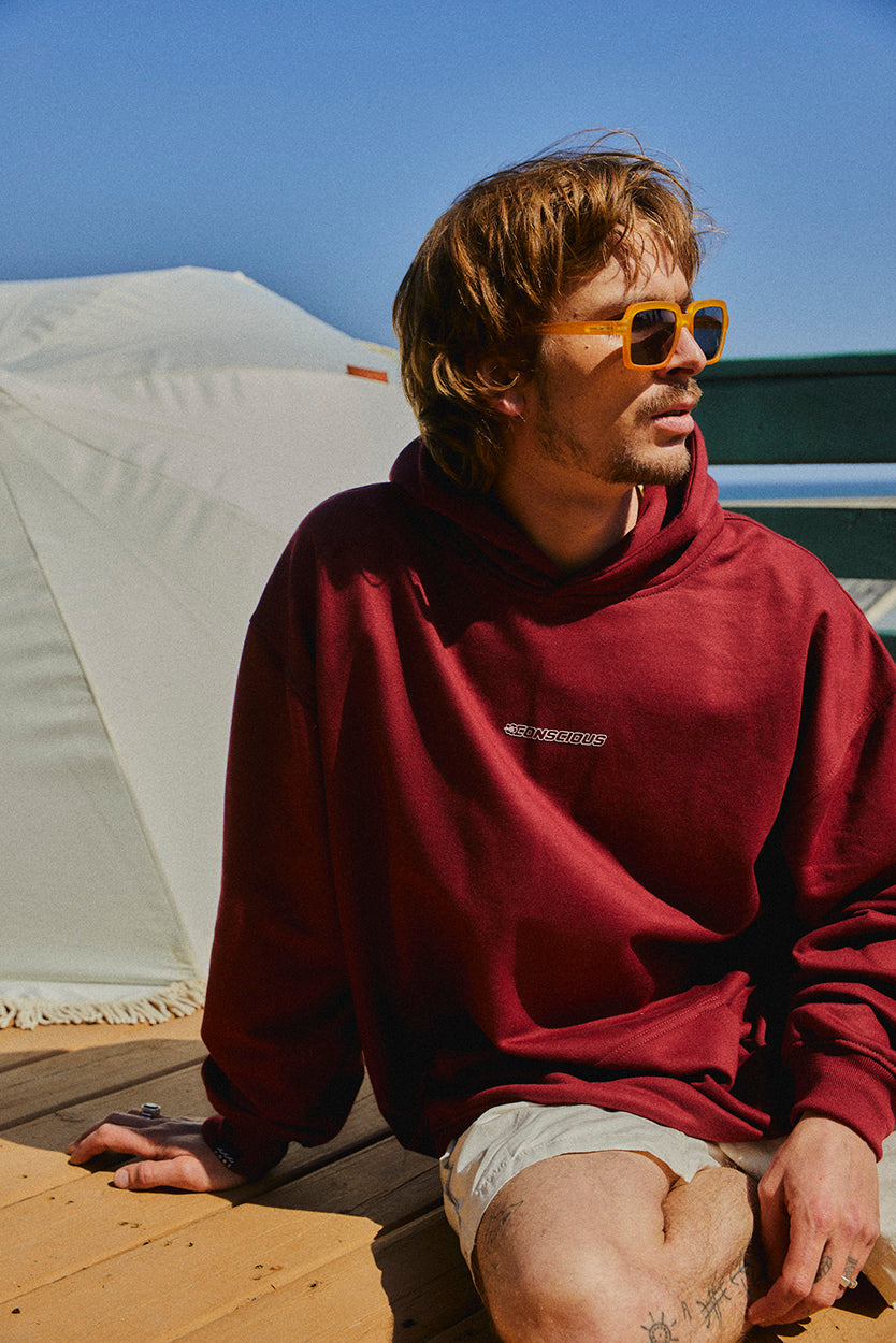 HOODIE TROPICONS WINE OVERSIZE ♂
