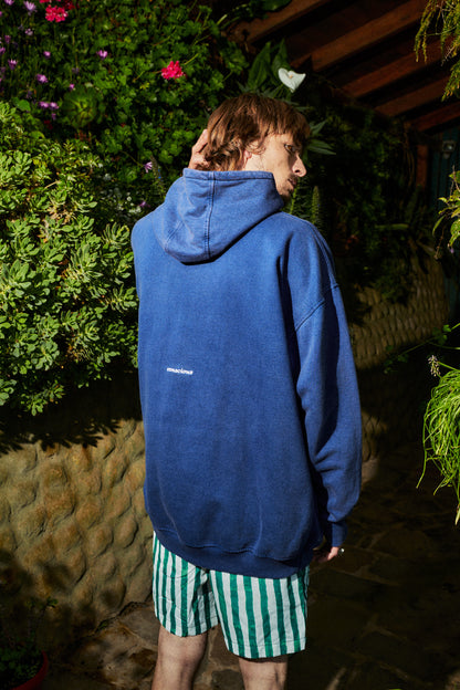 HOODIE CONS STARS BLUE ACID WASH OVERSIZE ♂