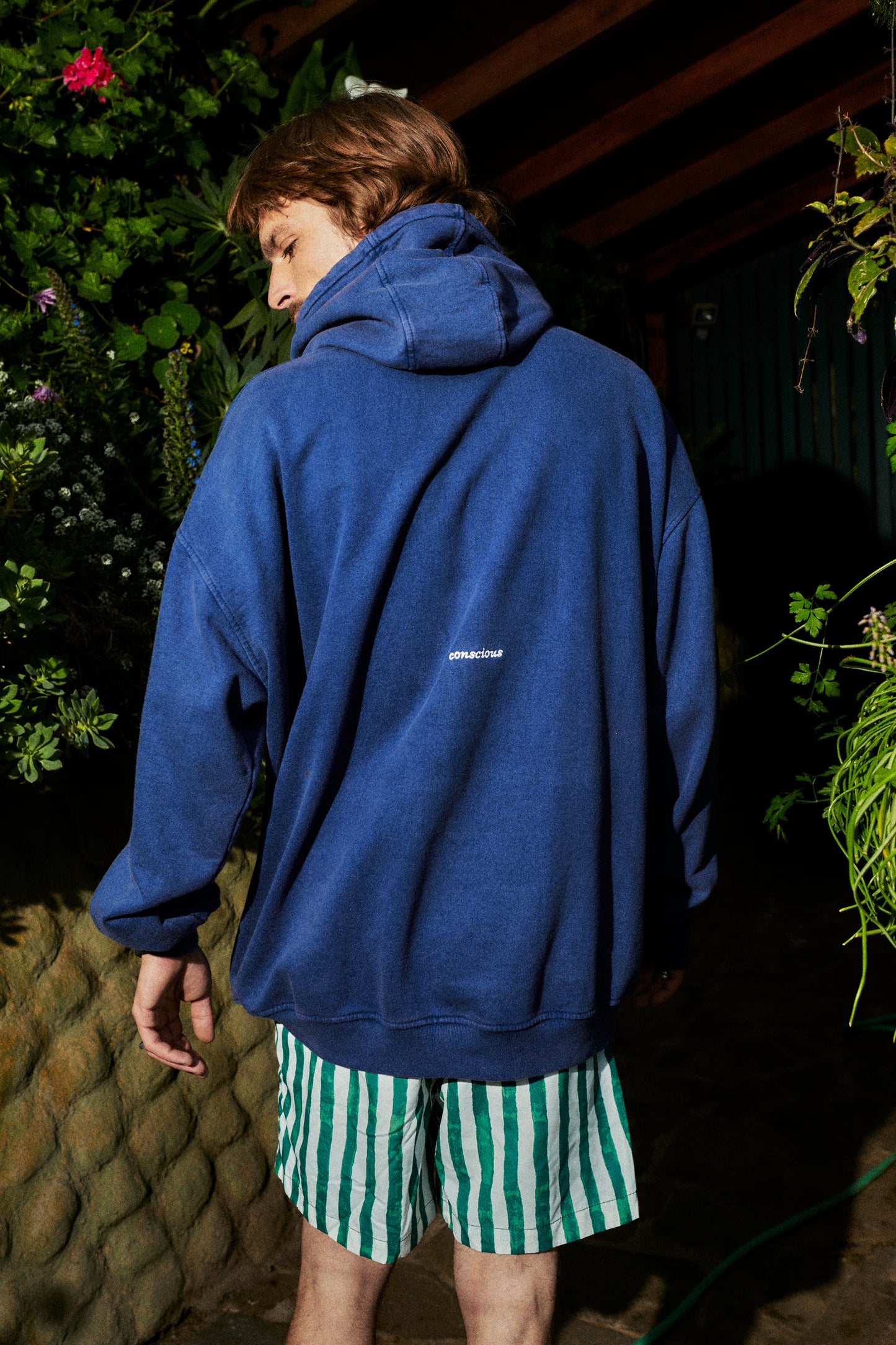 HOODIE CONS STARS BLUE ACID WASH OVERSIZE ♂