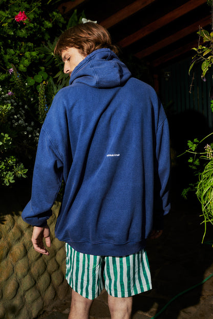 HOODIE CONS STARS BLUE ACID WASH OVERSIZE ♂