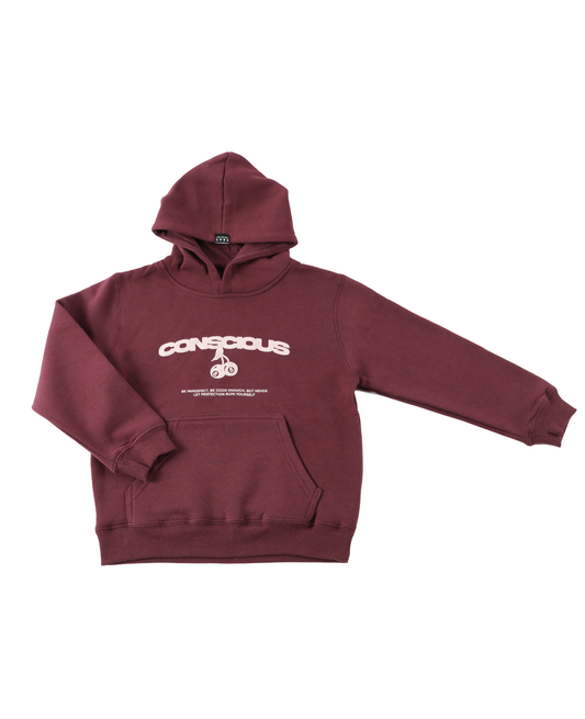 HOODIE CONSCIOUS CHERRY WINE KIDS