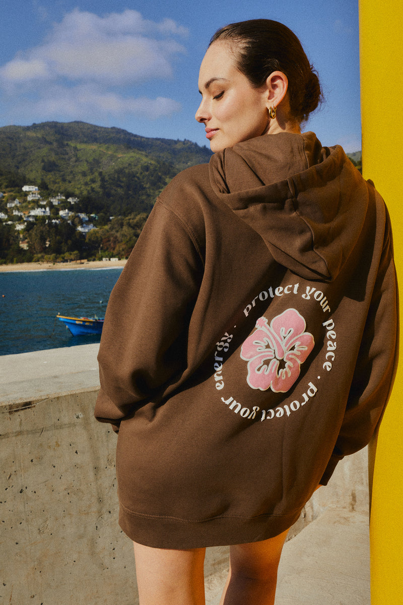 HOODIE PROTECT COFFEE & PINK ♀