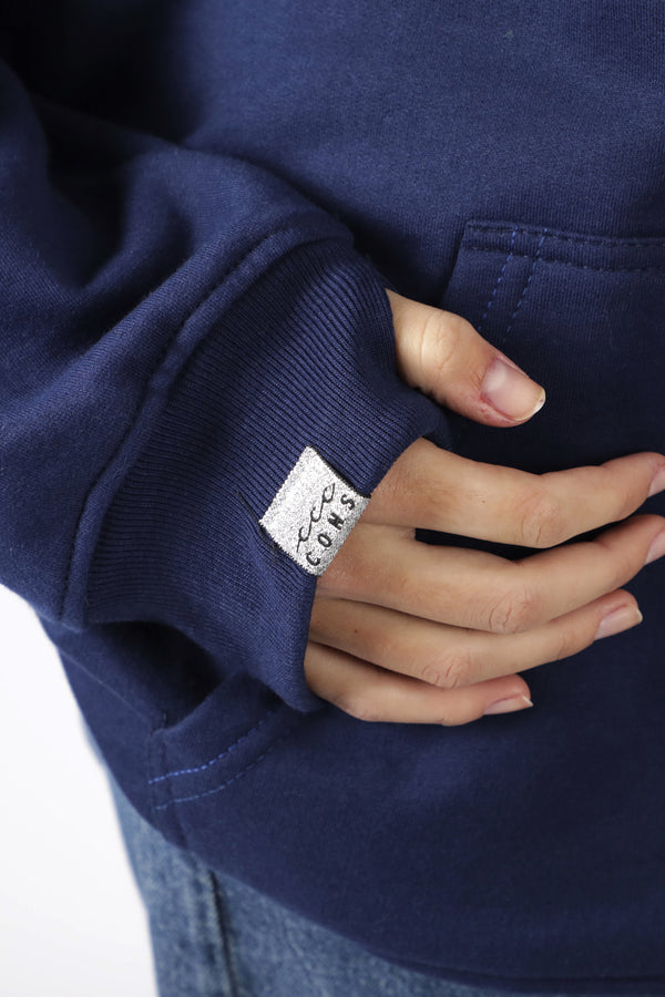 HOODIE CONSCIOUS STARS DARK BLUE ♀