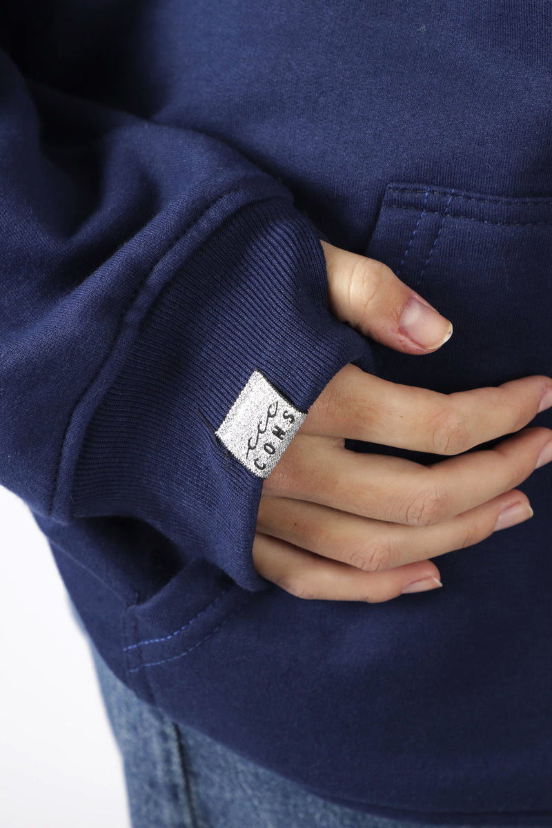 HOODIE CONSCIOUS STARS DARK BLUE ♀