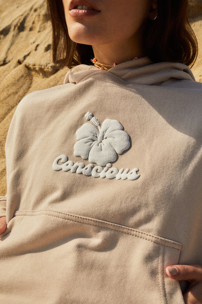 HOODIE HIBISCUS SAND BOXY FIT♀