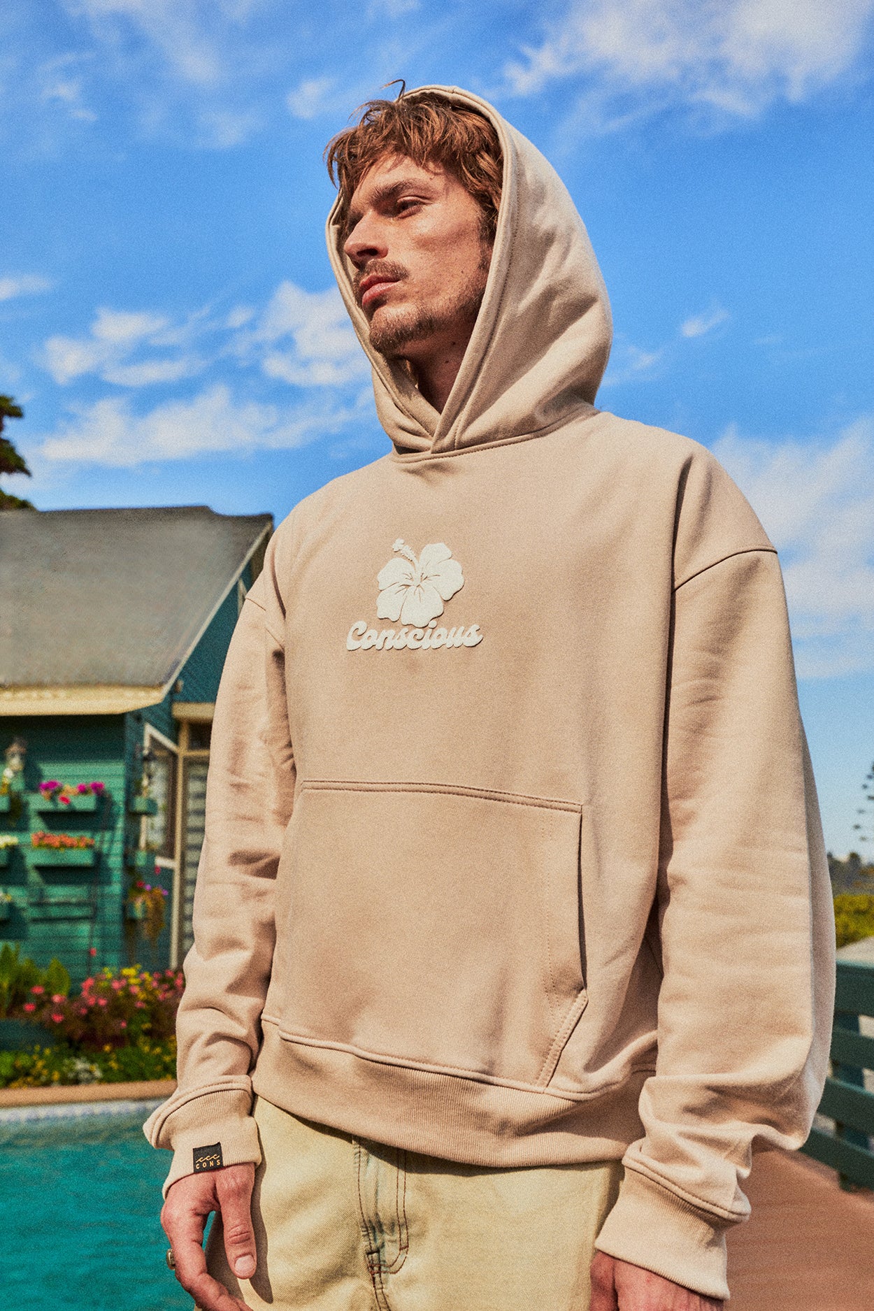 HOODIE HIBISCUS SAND BOXY FIT ♂