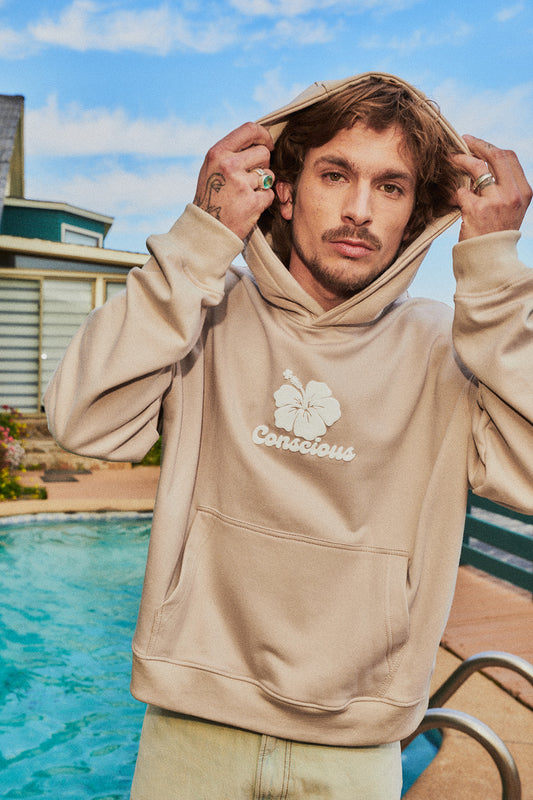 HOODIE HIBISCUS SAND BOXY FIT ♂