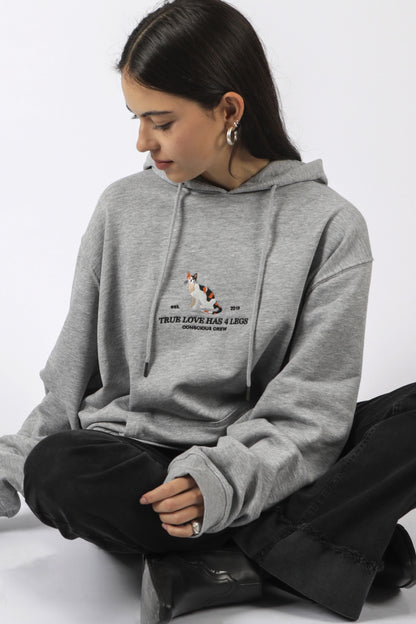HOODIE TRUE LOVE CAT GRAY ♀