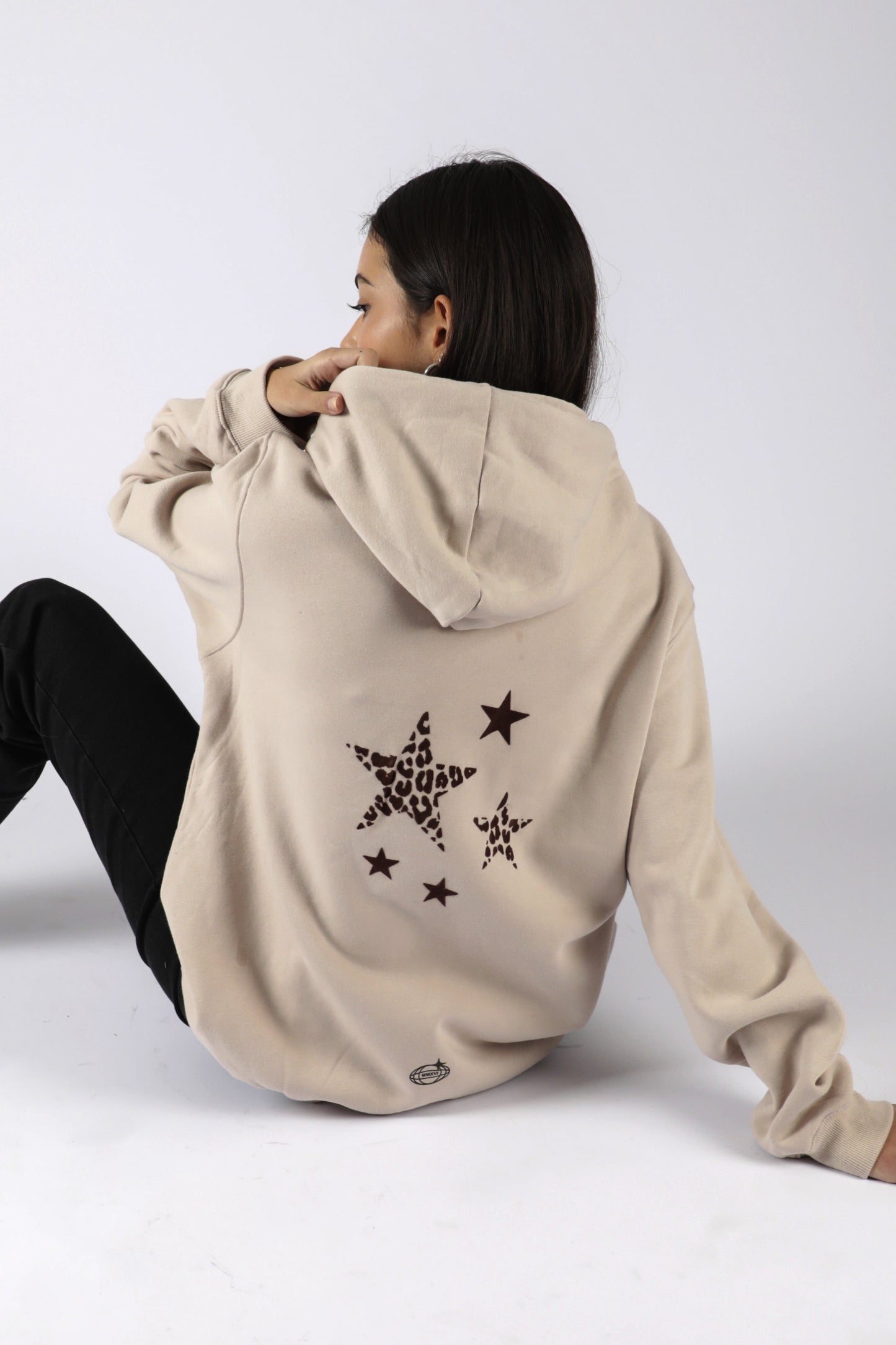 HOODIE MADE OF STARS BEIGE ♀