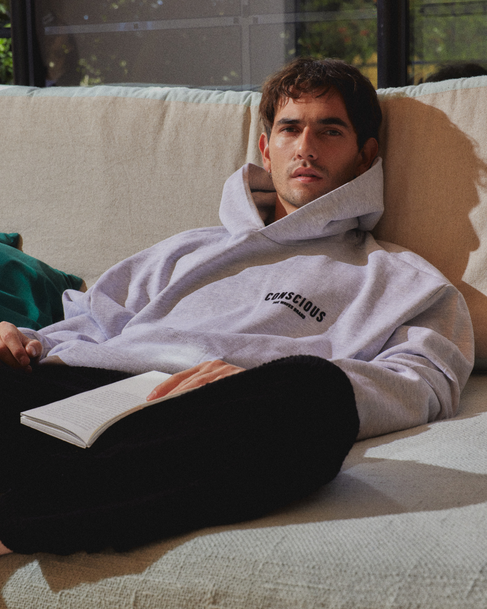 HOODIE BRAND STONE GRAY