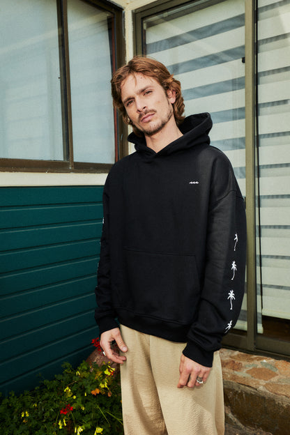 HOODIE PALM TREE BLACK BOXY FIT ♂