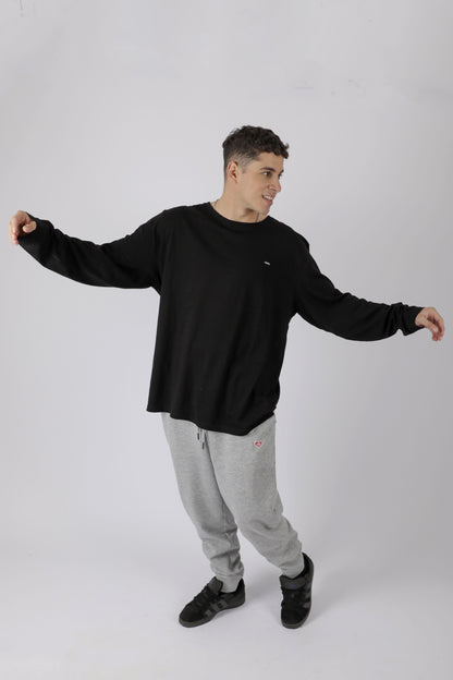 POLERA M/L PATCH BLACK ♂